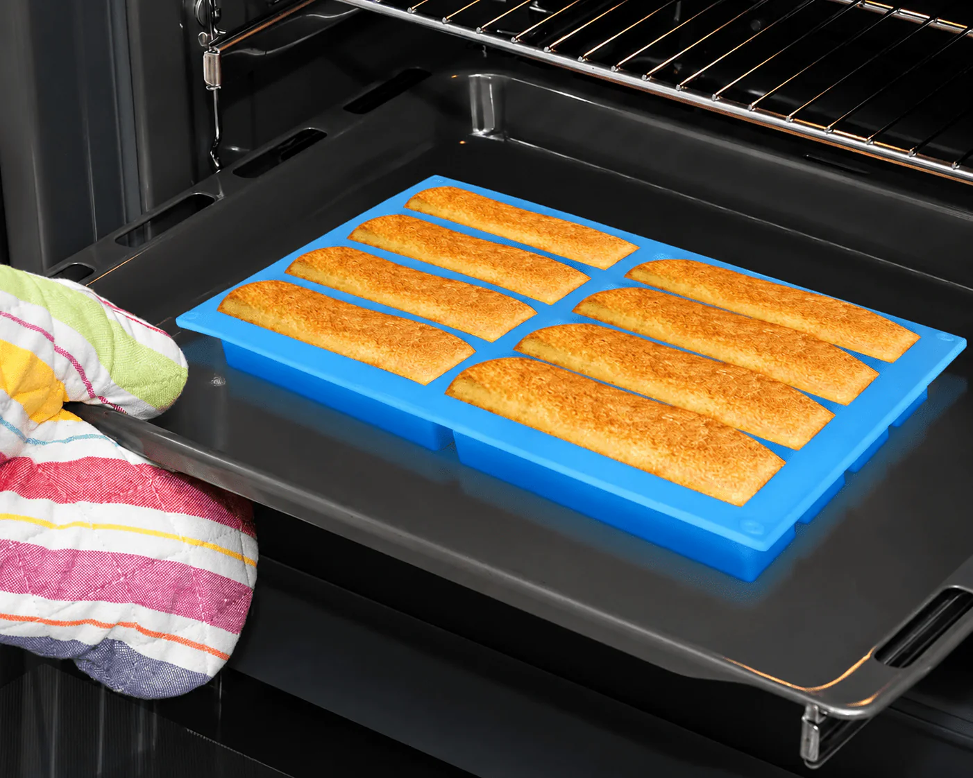 Moule pour 8 barres tendres en silicone BLEU - Image 9